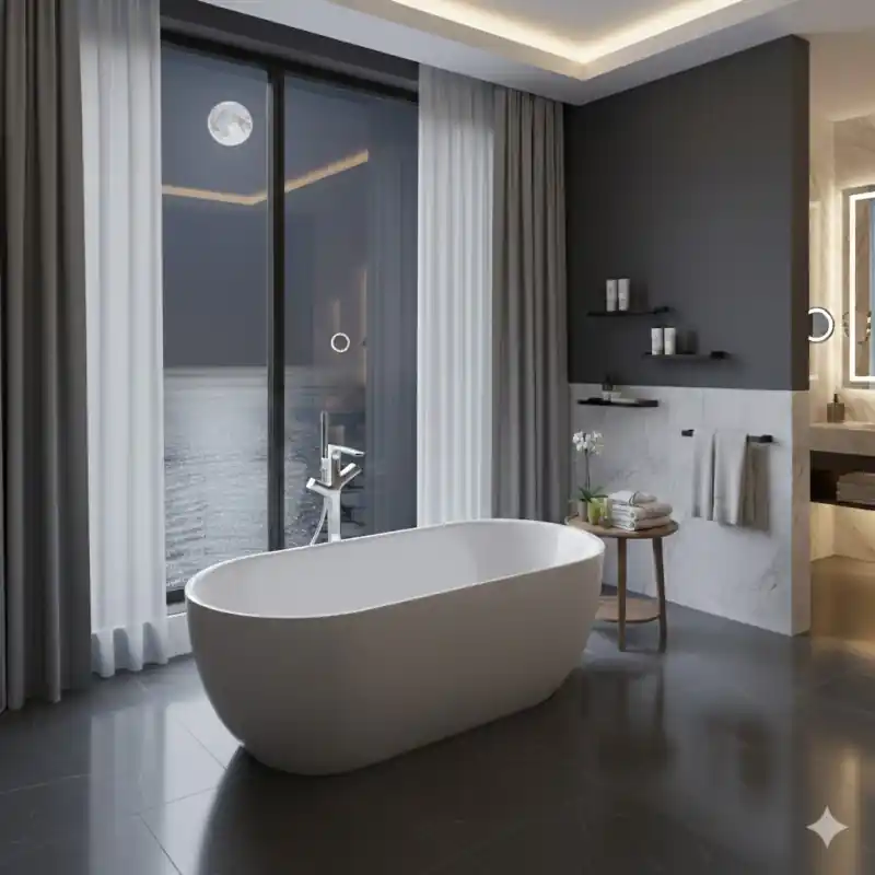 Koop Vandaag DREAM VASCA CENTRO STANZA 150x75 BIANCO LUCIDO