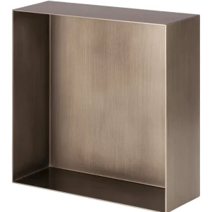 Valli Home - V-Box, Nicchia portaoggetti in Metallo smaltato color Acciaio Spazzolato, Misura 40X40 P. 10 cm - V-BOX.MLLO.40X40.AC Favoriet
