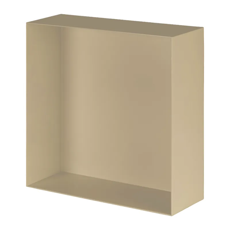Valli Home - V-Box, Nicchia portaoggetti in Metallo smaltato color Beige KK90, Misura 40X40 P. 10 cm - V-BOX.MLLO.40X40.90 Nu Kopen