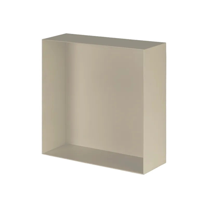 Aanbieding Valli Home - V-Box, Nicchia portaoggetti in Metallo smaltato color Grigio Chiaro KK64, Misura 30X30 P. 10 cm - V-BOX.MLLO.30X30.64
