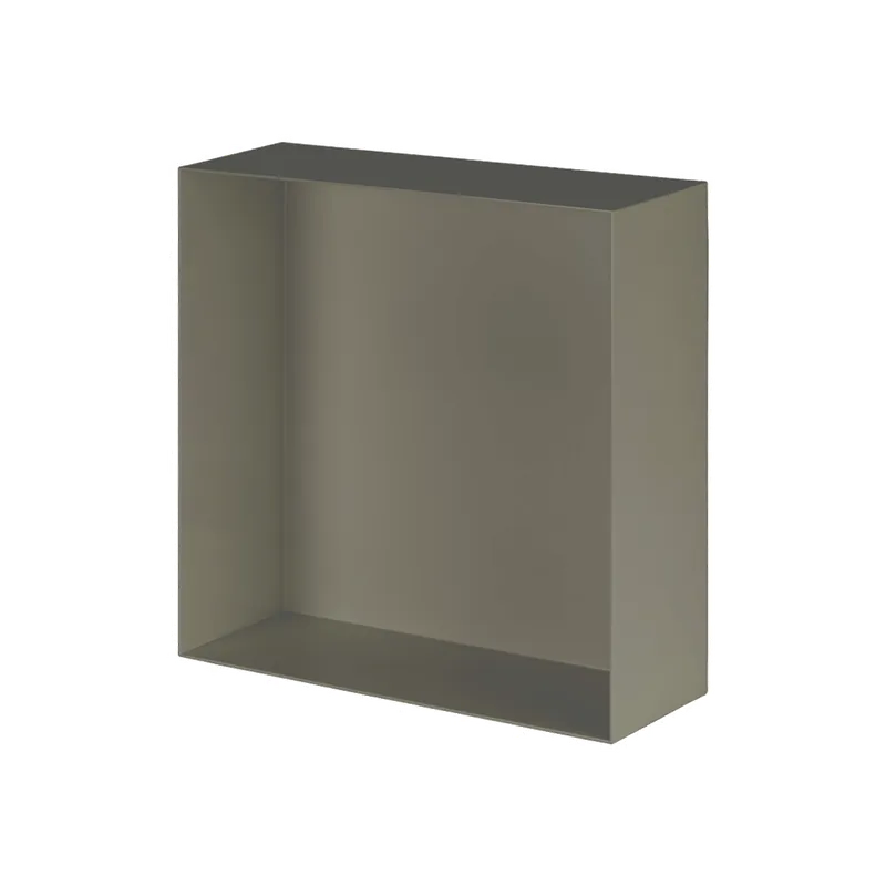 Valli Home - V-Box, Nicchia portaoggetti in Metallo smaltato color Grigio KK69, Misura 30X30 P. 10 cm - V-BOX.MLLO.30X30.69 Actieprijs