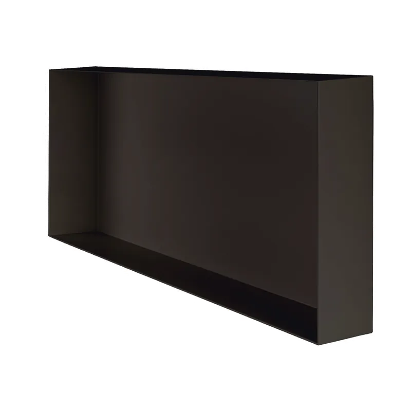 Valli Home - V-Box, Nicchia portaoggetti in Metallo smaltato color Grigio Scurissimo KK73, Misura 30X60 P. 10 cm - V-BOX.MLLO.30X60.73 Betrouwbaar