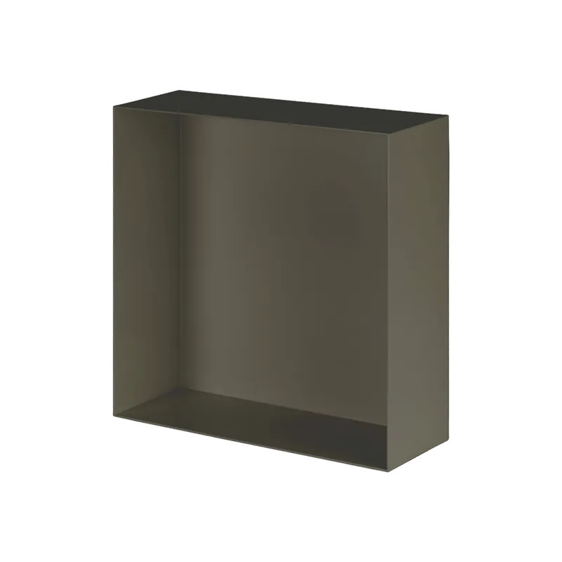 Valli Home - V-Box, Nicchia portaoggetti in Metallo smaltato color Grigio Scuro KK71, Misura 30X30 P. 10 cm - V-BOX.MLLO.30X30.71 Gratis Retour