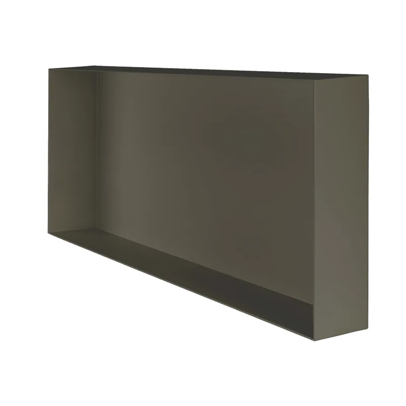 Valli Home - V-Box, Nicchia portaoggetti in Metallo smaltato color Grigio Scuro KK71, Misura 30X60 P. 10 cm - V-BOX.MLLO.30X60.71 Aanbieding