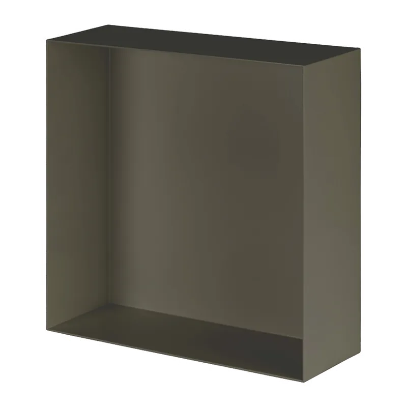 Voordeelprijs Valli Home - V-Box, Nicchia portaoggetti in Metallo smaltato color Grigio Scuro KK71, Misura 40X40 P. 10 cm - V-BOX.MLLO.40X40.71