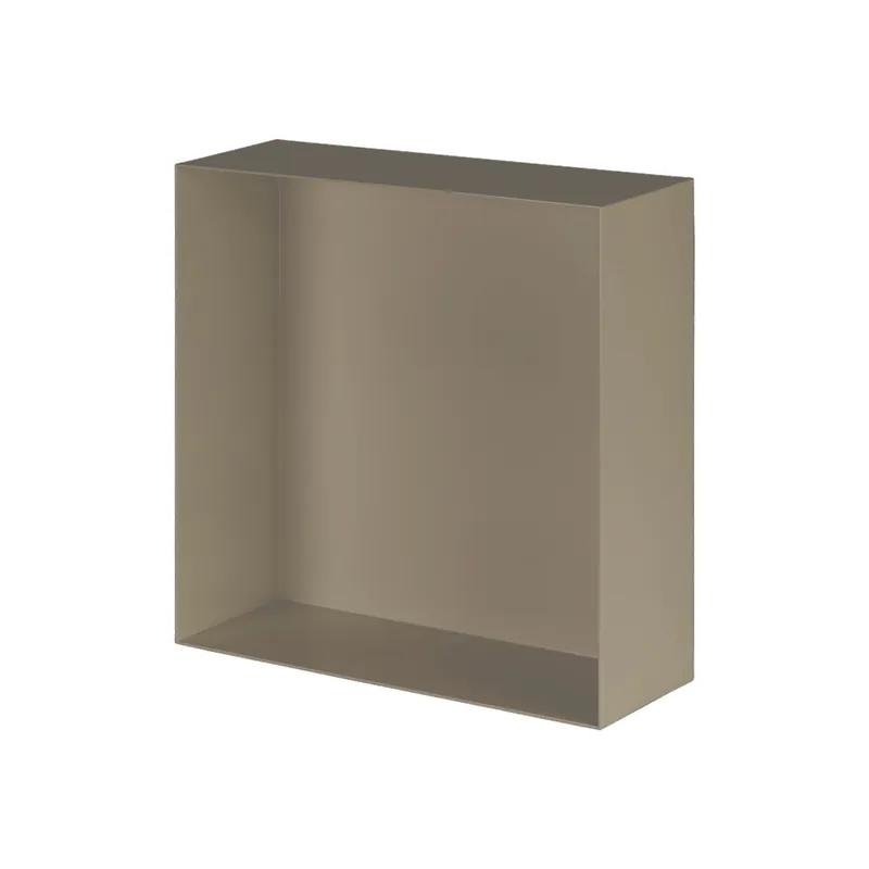 Actieprijs Valli Home - V-Box, Nicchia portaoggetti in Metallo smaltato color Grigio Tortora KK81, Misura 30X30 P. 10 cm - V-BOX.MLLO.30X30.81