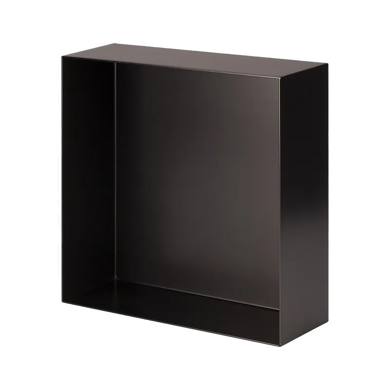 Uitverkoop Valli Home - V-Box, Nicchia portaoggetti in Metallo smaltato color Nero, Misura 30X30 P. 10 cm - V-BOX.MLLO.30X30.NR