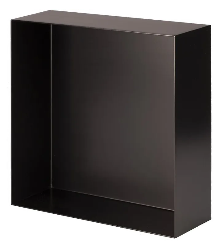 Beperkte Voorraad Valli Home - V-Box, Nicchia portaoggetti in Metallo smaltato color Nero, Misura 40X40 P. 10 cm - V-BOX.MLLO.40X40.NR