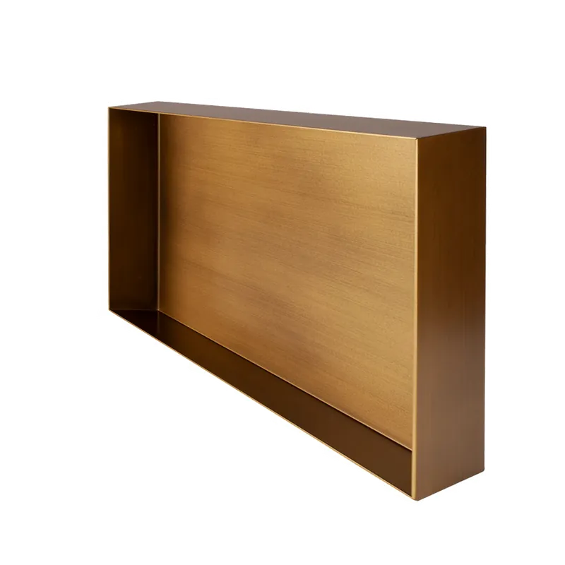 Valli Home - V-Box, Nicchia portaoggetti in Metallo smaltato color Ottone Spazzolato, Misura 30X60 P. 10 cm - V-BOX.MLLO.30X60.OT Koopje
