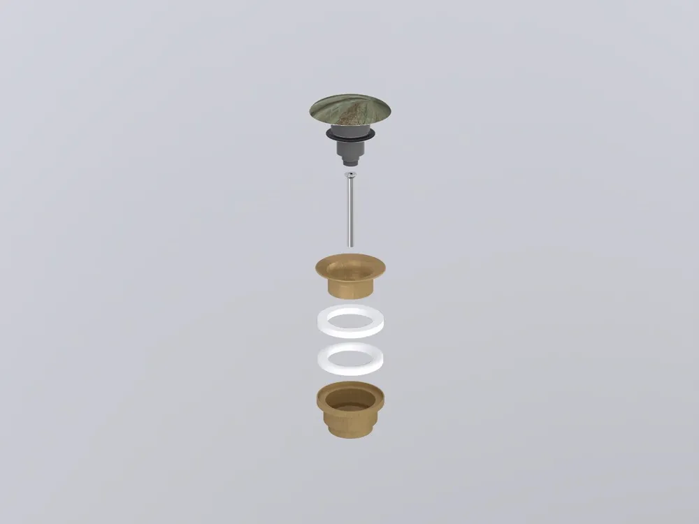 Aanbieding Ceramica Cielo - Accessori - Piletta Lavabo Click/Clack Universale Bronzo con Tappo Color Breccia Paradiso - PIL01BR-BRECCIA_PARADISO