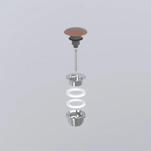 Aanbieding Ceramica Cielo - Accessori - Piletta Lavabo Click/Clack Universale Cromo con Tappo Color Ninfea - PIL01NINFEA