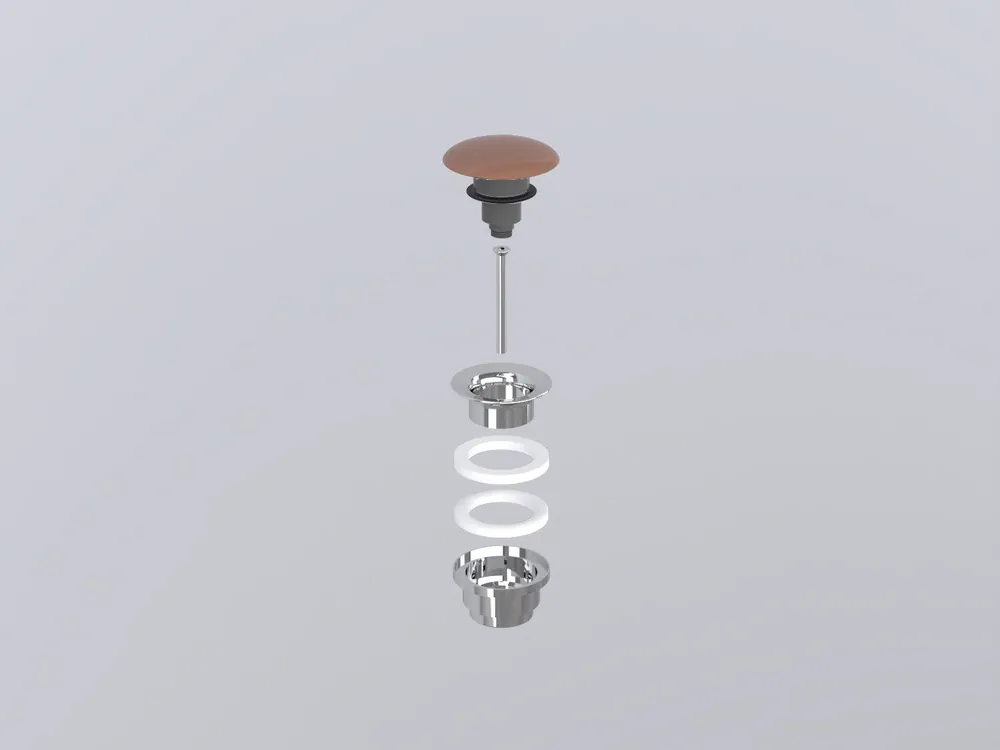Aanbieding Ceramica Cielo - Accessori - Piletta Lavabo Click/Clack Universale Cromo con Tappo Color Ninfea - PIL01NINFEA