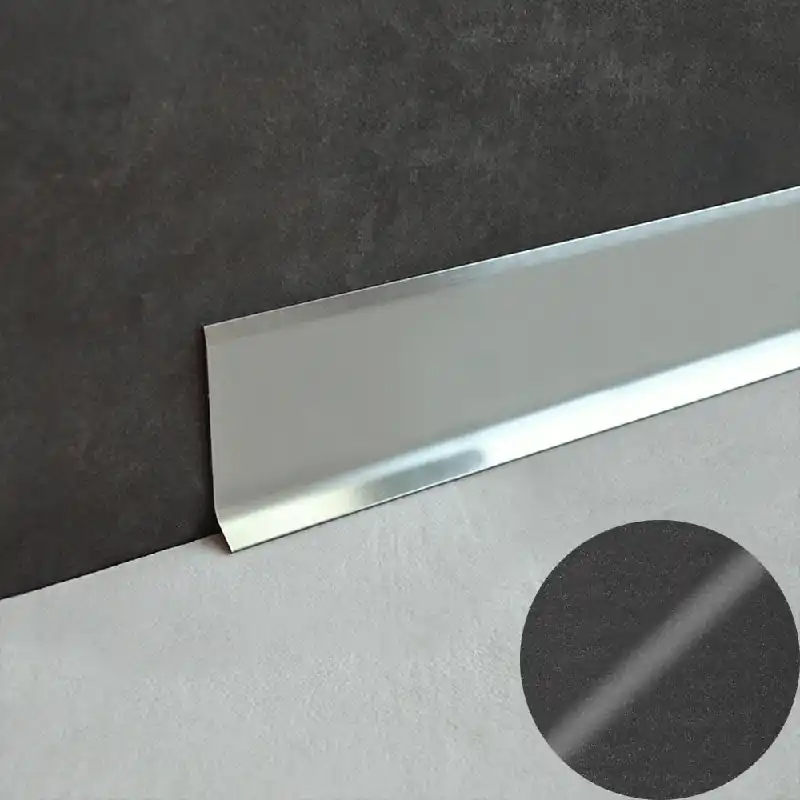Nu Kopen Profilitec - BATTISCOPA BA - H 40 mm, L 2700 mm in Alluminio Finitura Verniciato Micaceo Goffrato, Linea Battiscopa - BA400A50270