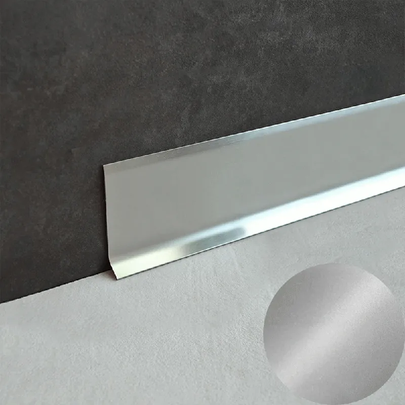 Bestseller Profilitec - BATTISCOPA BA - H 60 mm, L 2700 mm in Acciaio Finitura Inox Sabbiato AISI 304, Linea Battiscopa - BA600IX270