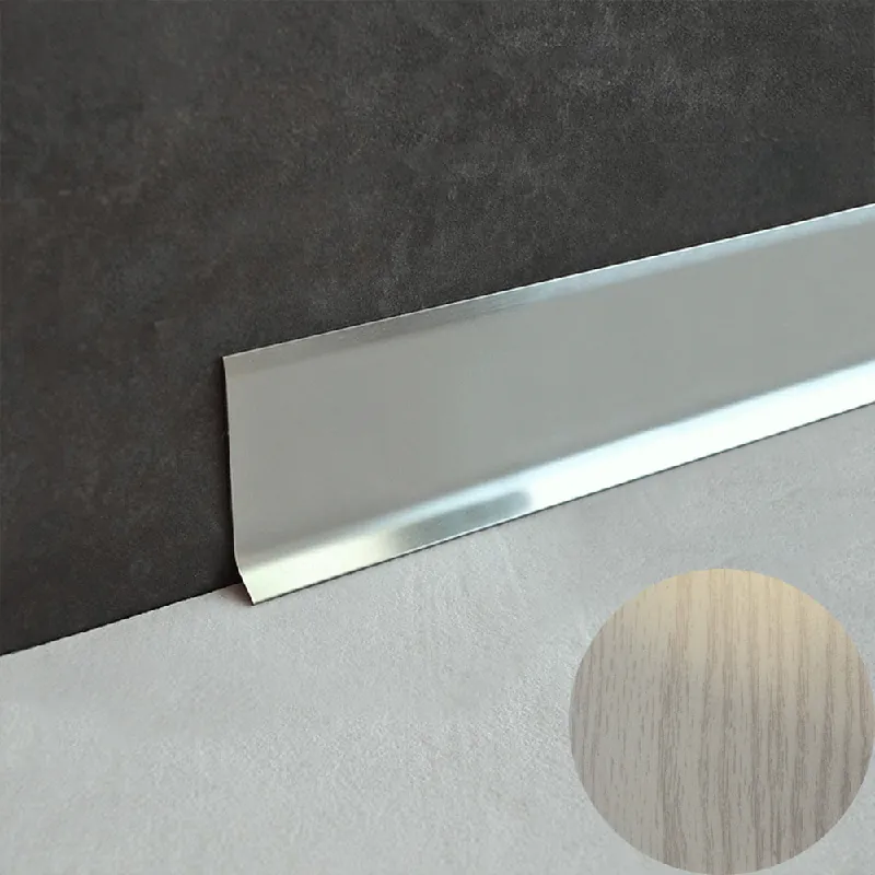 Lage Prijs Profilitec - BATTISCOPA BA - H 60 mm, L 2700 mm in Alluminio Finitura Effetto Legno Rovere, Linea Battiscopa - BA600ATRON270