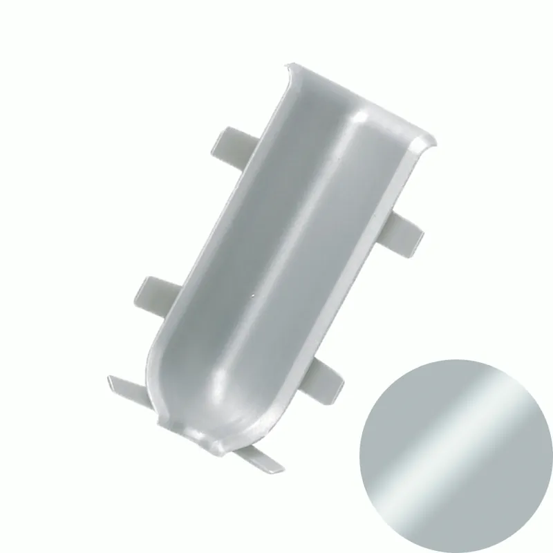 Exclusieve Aanbieding Profilitec - BATTISCOPA BAI - H 45 mm, Angolo Interno in Alluminio Finitura Anodizzato Argento, Linea Battiscopa - BAI450ASSET2