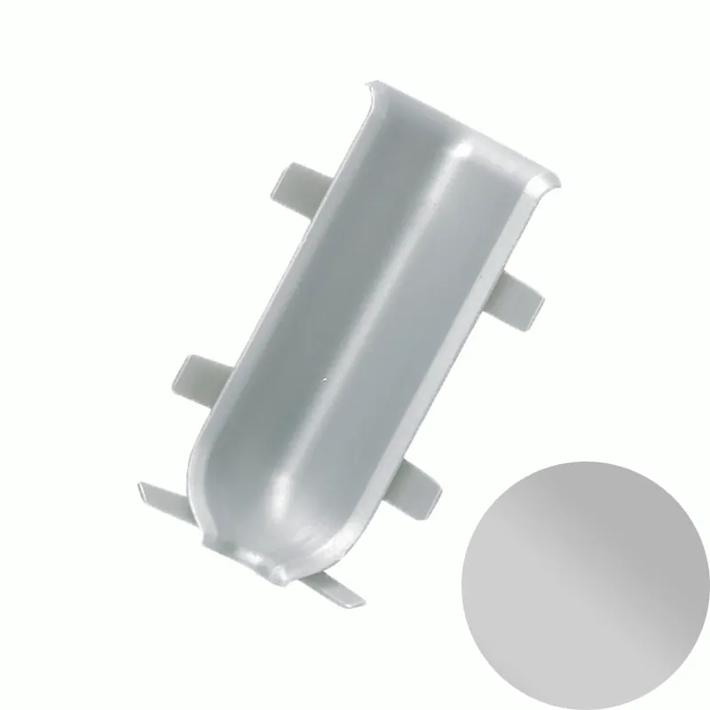 Seizoensaanbieding Profilitec - BATTISCOPA BAI - H 60 mm in Polipropilene Finitura Argento, Linea Battiscopa - BAI600PS