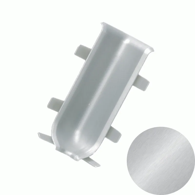 Direct Verzonden Profilitec - BATTISCOPA BAI - H 80 mm in Polipropilene Finitura Inox, Linea Battiscopa - BAI800PI