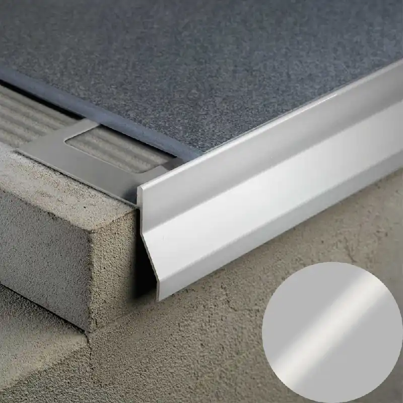 Shop Nu Profilitec - BORDERTEC BBS - H 42 mm, L 2700 mm in Alluminio Finitura Verniciato Grigio Pastello, Linea Terrazze - BBS42A22270