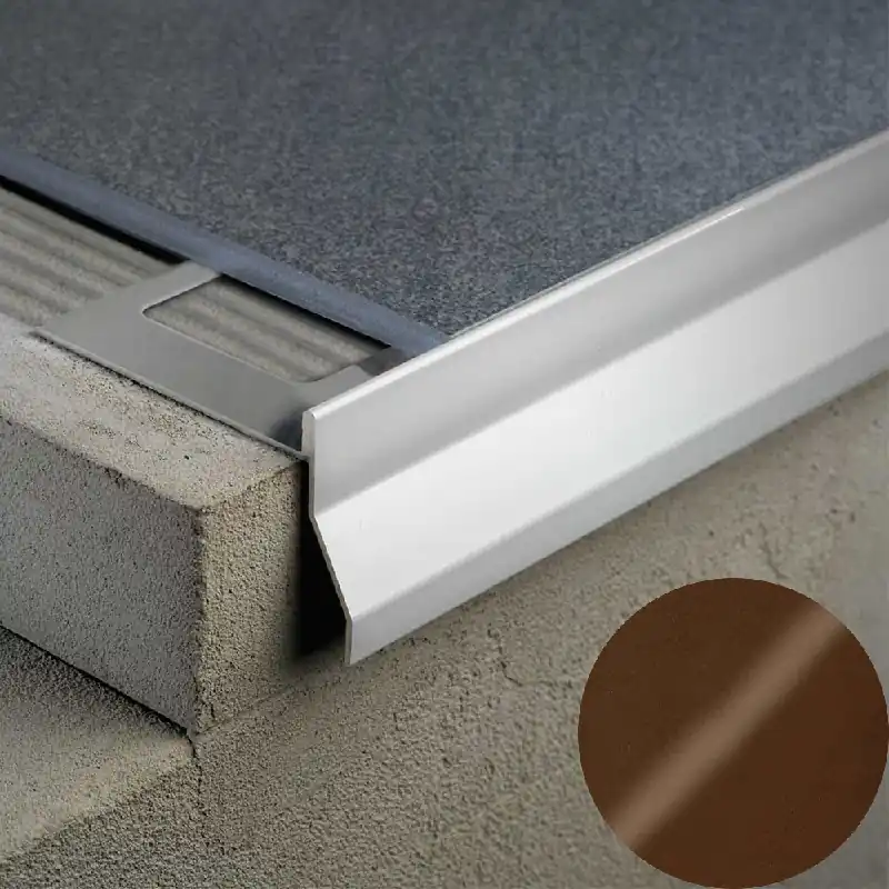 Fabrieksprijs Profilitec - BORDERTEC BBS - H 55 mm, L 2700 mm in Alluminio Finitura Verniciato Corten Goffrato, Linea Terrazze - BBS55A60270