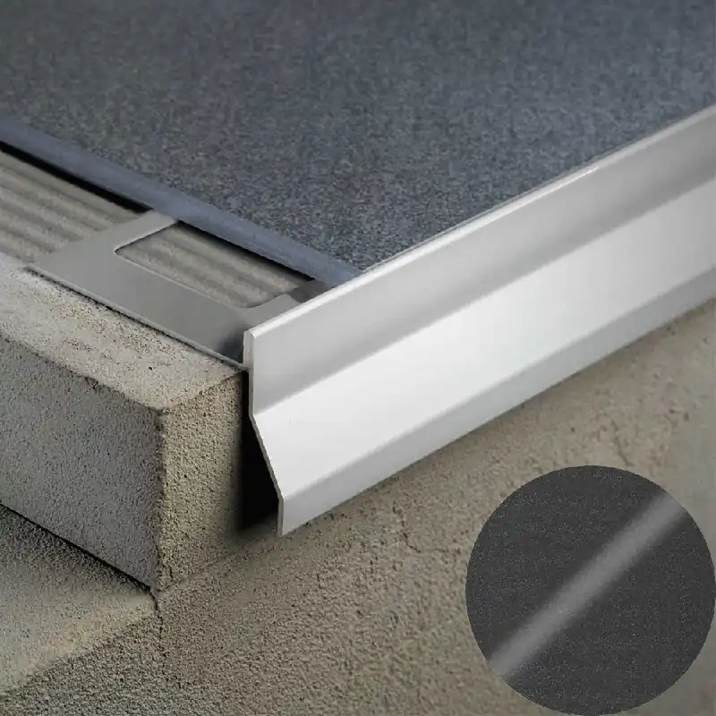 Koopje Profilitec - BORDERTEC BBS - H 55 mm, L 2700 mm in Alluminio Finitura Verniciato Micaceo Goffrato, Linea Terrazze - BBS55A50270