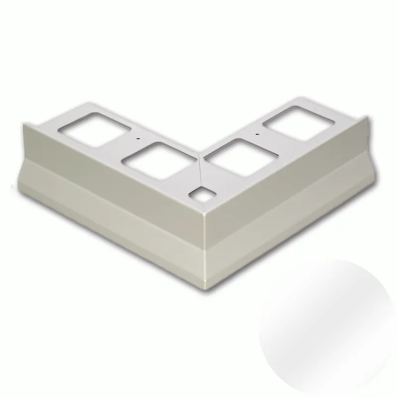 Superprijs Profilitec - BORDERTEC BBSE - L 42 mm in Alluminio Finitura Verniciato Bianco Puro, Linea Terrazze - BBSE42A11