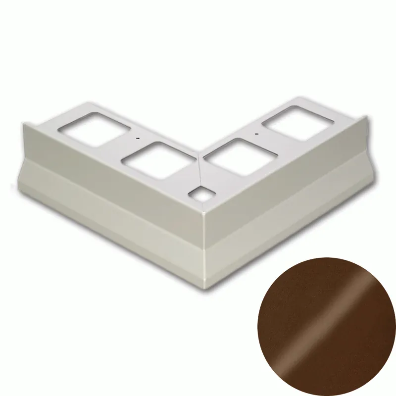 Beperkte Voorraad Profilitec - BORDERTEC BBSE - L 42 mm in Alluminio Finitura Verniciato Corten Goffrato, Linea Terrazze - BBSE42A60