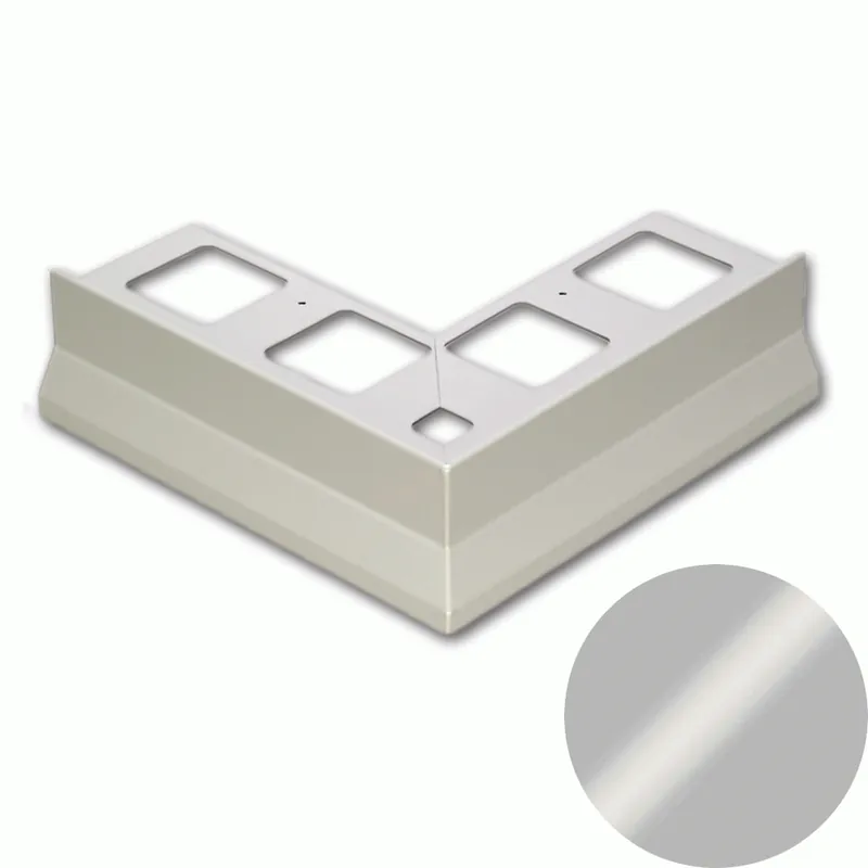 Express Levering Profilitec - BORDERTEC BBSE - L 55 mm in Alluminio Finitura Verniciato Grigio Pastello, Linea Terrazze - BBSE55A22
