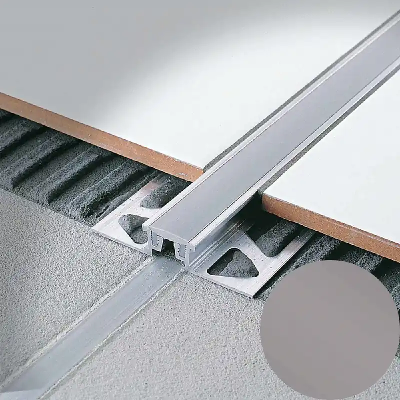 Rechtstreeks Van De Fabrikant Profilitec - COFLEX CB - H 12,5 mm, L 2700 mm in Ottone Finitura Naturale Grigio Cemento, Linea Giunti - CB125ON23270
