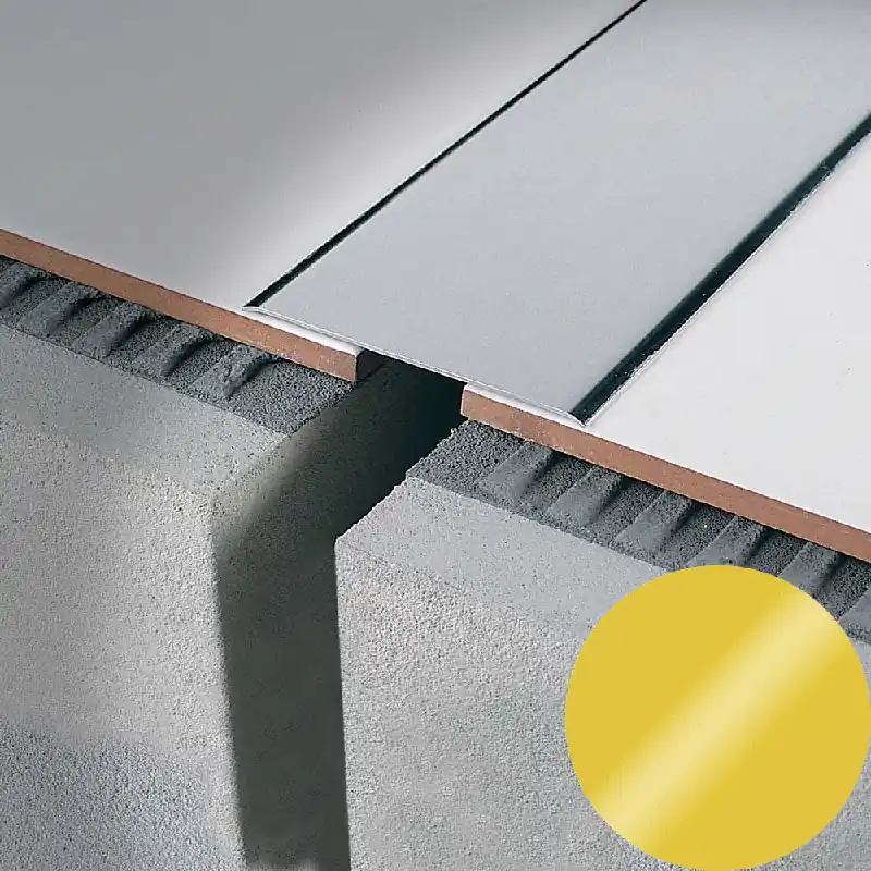 Gereduceerde Prijs Profilitec - COPRITEC CP - H 100 mm, L 2700 mm in Ottone Finitura Lucido, Linea Giunti - CP100OLA270