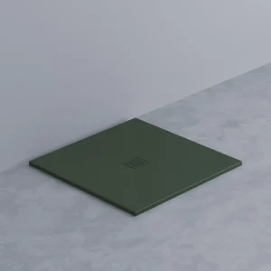 Actieprijs Ceramica Cielo - Infinito H3 - Piatto Doccia in Ceramica, Misura 100X100 cm, Altezza 30 mm, Forma Rettangolare, Color Muschio - PD3100100MUSCHIO