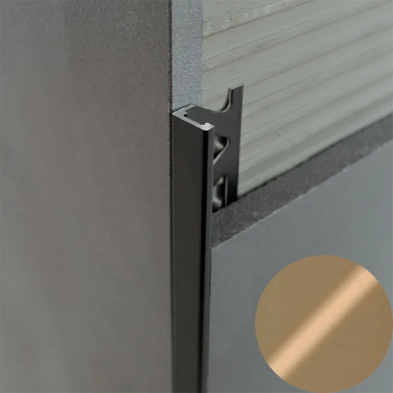 Shop Nu Profilitec - KERAJOLLY KJ - H 11 mm, L 2700 mm in Alluminio Finitura Verniciato Tortora Goffrato, Linea Rivestimenti - KJ110A33270