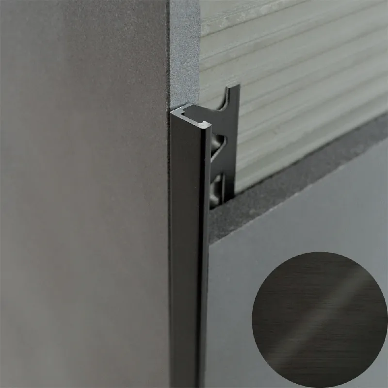 Exclusieve Aanbieding Profilitec - KERAJOLLY KJ - H 8 mm, L 2700 mm in Alluminio Finitura Anodizzato Grafite, Linea Rivestimenti - KJ80AGRS270