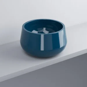 Aanbieding Ceramica Cielo - Le Bacinelle Tina - Lavabo da Appoggio Tondo in Ceramica, Misura 45X45 cm, Altezza 26 cm, Color Oltremare - BATAOLTREMARE