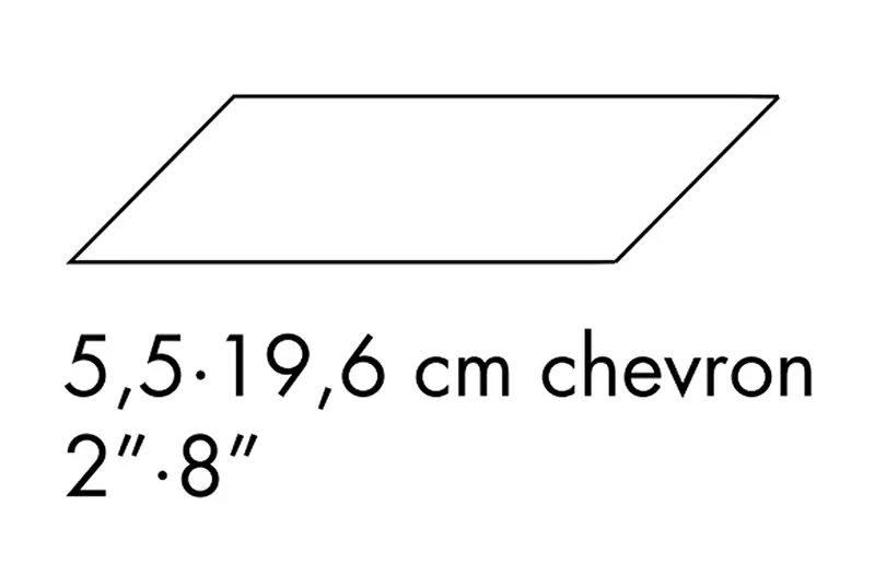Weekendaanbieding Mutina - Mews Chevron Lead 5,5X19,6 Matt Sp. 10 mm - BOM65