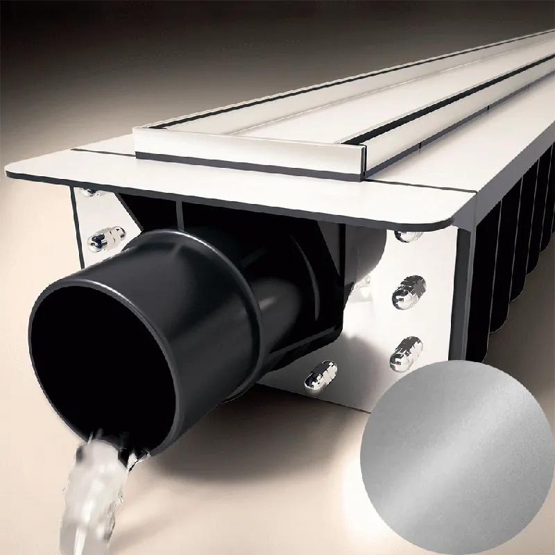 Rechtstreeks Van De Fabrikant Profilitec - MULTIDRAIN MUD - 200 mm, Griglia in Acciaio Finitura Inox Satinato AISI 304, Linea Drenaggio - MUD200GAIS