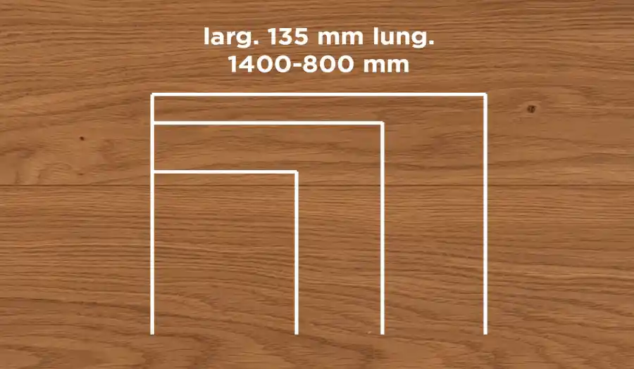 Aanbieding Unikolegno - Parquet Prefinito 2 strati, essenza Rovere Commerciale SLIM, finitura tinto Ambra spazzolato verniciato all‘acqua, spessore 15 mm, larg. 135 mm lung. 1400-800 mm (strato nobile 4 mm) - PRROVSPTITYPSZDPT