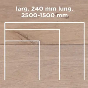 Weekendaanbieding Unikolegno - Parquet Prefinito 2 strati, essenza Rovere Commerciale TYPE, finitura decape Litio 2022 verniciato effetto olio, spessore 15 mm, larg. 240 mm lung. 2500-1500 mm (strato nobile 4 mm) - PRROVVEDELOFR5X7X