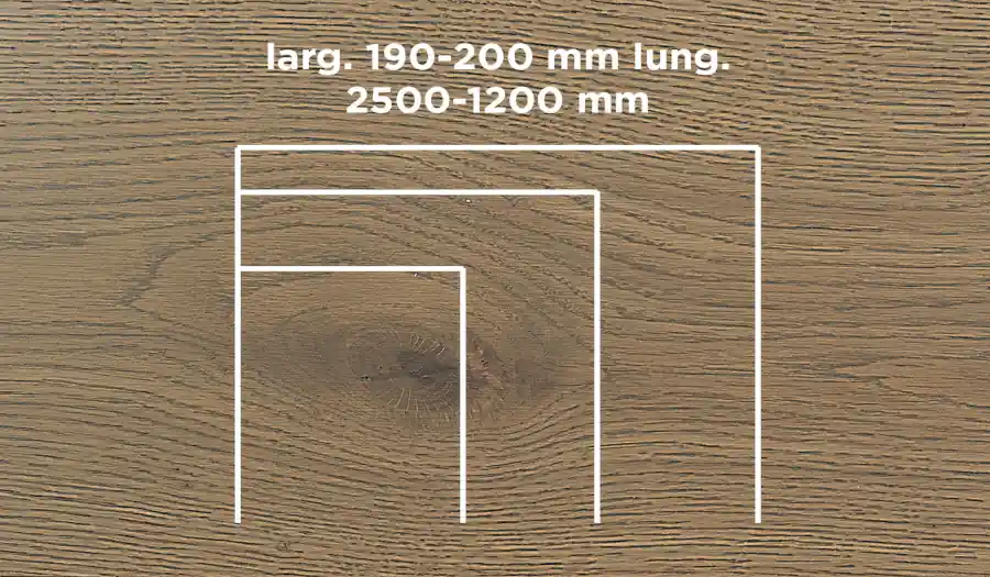 Weekendaanbieding Unikolegno - Parquet Prefinito 2 strati, essenza Rovere Commerciale TYPE, finitura metropolitan Paddington verniciato effetto olio, spessore 15 mm, larg. 190-200 mm lung. 2500-1200 mm (strato nobile 4 mm) - PRROVVEMELOF9VZ0R