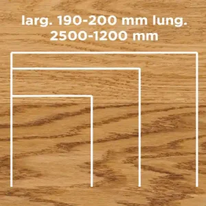 Aanbieding Unikolegno - Parquet Prefinito 2 strati, essenza Rovere Commerciale TYPE, finitura Naturale spazzolato verniciato all‘acqua, spessore 15 mm, larg. 190-200 mm lung. 2500-1200 mm (strato nobile 4 mm) - PRROVSPNASLIG14CO