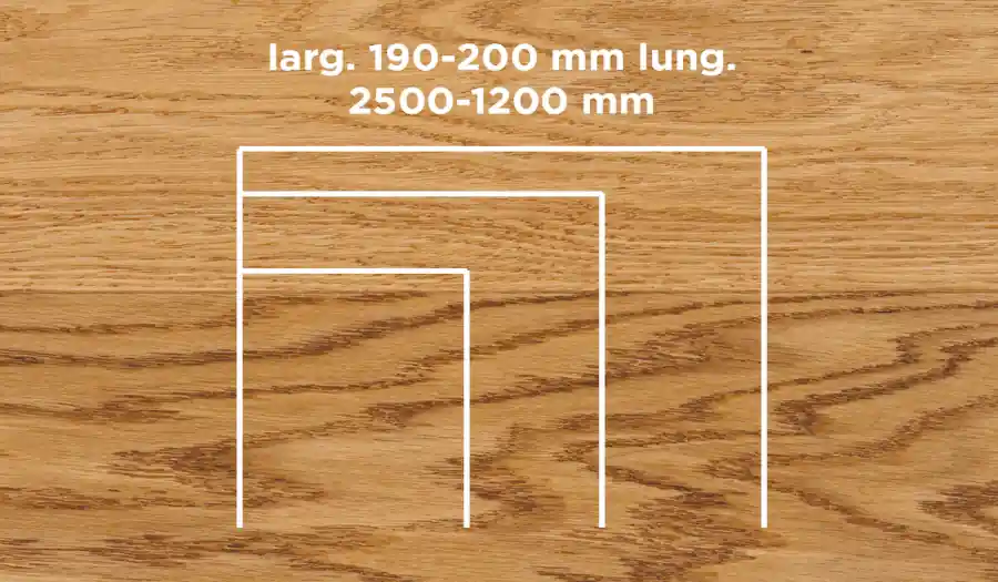 Aanbieding Unikolegno - Parquet Prefinito 2 strati, essenza Rovere Commerciale TYPE, finitura Naturale spazzolato verniciato all‘acqua, spessore 15 mm, larg. 190-200 mm lung. 2500-1200 mm (strato nobile 4 mm) - PRROVSPNASLIG14CO