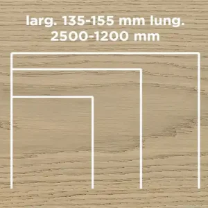 Weekendaanbieding Unikolegno - Parquet Prefinito 2 strati, essenza Rovere Commerciale TYPE, finitura tinto Creta spazzolato verniciato all‘acqua, spessore 15 mm, larg. 135-155 mm lung. 2500-1200 mm (strato nobile 4 mm) - PRROVSPTILARSDA5Y