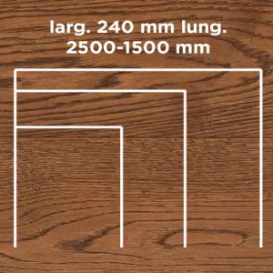 Aanbieding Unikolegno - Parquet Prefinito 2 strati, essenza Rovere Commerciale TYPE, finitura tinto Tabacco spazzolato verniciato all‘acqua, spessore 15 mm, larg. 240 mm lung. 2500-1500 mm (strato nobile 4 mm) - PRROVSPTITYPL0FDR