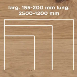 Aanbieding Unikolegno - Parquet Prefinito 2 strati, essenza Rovere Elite Foresta TYPE, finitura EVO stone effetto bordi consumati, spessore 11 mm, larg. 155-200 mm lung. 2500-1200 mm (strato nobile 4 mm) - PRROVSTEVLAR2EFS7