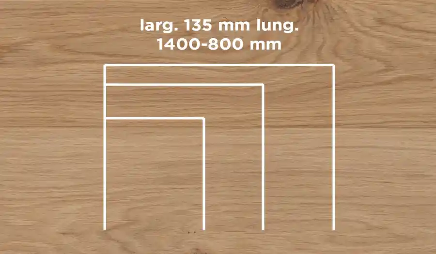 Aanbieding Unikolegno - Parquet Prefinito 2 strati, essenza Rovere Elite Rustico SLIM, finitura EVO stone effetto bordi consumati, spessore 11 mm, larg. 135 mm lung. 1400-800 mm (strato nobile 4 mm) - PRROVSTEVTYPHG7DD