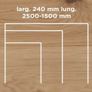 Weekendaanbieding Unikolegno - Parquet Prefinito 2 strati, essenza Rovere Elite Rustico TYPE, finitura EVO stone effetto bordi consumati, spessore 15 mm, larg. 240 mm lung. 2500-1500 mm (strato nobile 4 mm) - PRROVSTEVLOFLLYL3