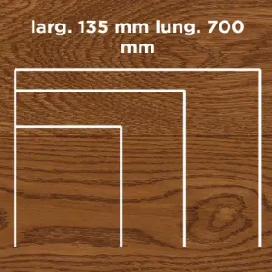 Aanbieding Unikolegno - Parquet Prefinito 2 strati, essenza Rovere Rustico LOFT CLASSIC SPINA ITALIANA, finitura tinto Cuoio spazzolato verniciato all‘acqua, spessore 15 mm, larg. 135 mm lung. 700 mm (strato nobile 4 mm) - PRROVSPTITYPGMZOA