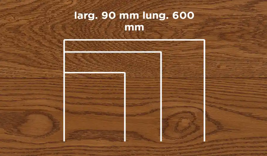 Aanbieding Unikolegno - Parquet Prefinito 2 strati, essenza Rovere Rustico LOFT SPINA 30° o 45° SPINA FRANCESE, finitura tinto Cuoio spazzolato verniciato all‘acqua, spessore 11 mm, larg. 90 mm lung. 600 mm (strato nobile 4 mm) - PRROVSPTITYPY3ZP1