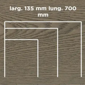 Aanbieding Unikolegno - Parquet Prefinito 2 strati, essenza Rovere Rustico LOFT SPINA 30° o 45° SPINA FRANCESE, finitura tinto Lava spazzolato verniciato all‘acqua, spessore 15 mm, larg. 135 mm lung. 700 mm (strato nobile 4 mm) - PRROVSPTITYPL9LWS