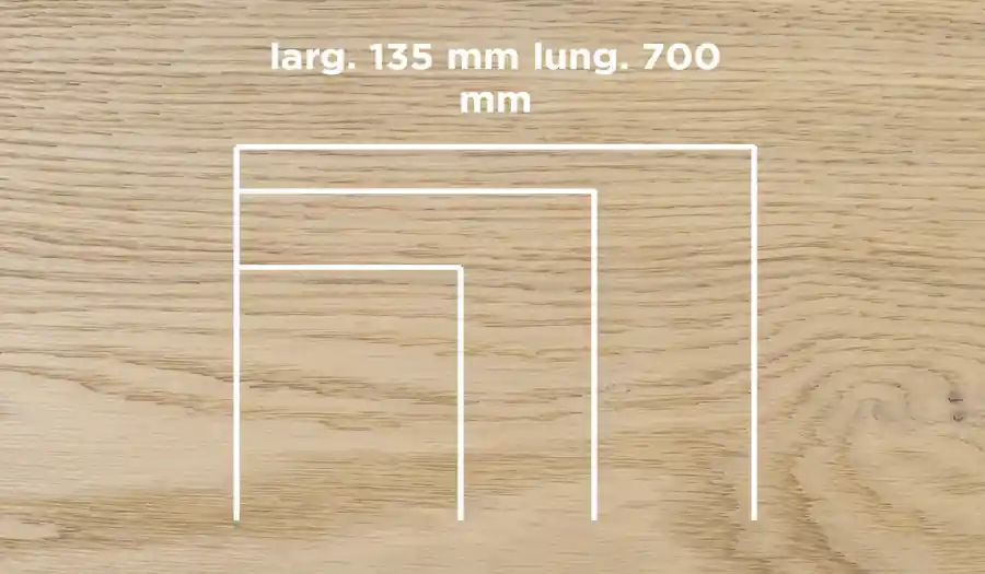 Aanbieding Unikolegno - Parquet Prefinito 2 strati, essenza Rovere Rustico LOFT SPINA 30° o 45° SPINA FRANCESE, finitura tinto Light spazzolato verniciato all‘acqua, spessore 15 mm, larg. 135 mm lung. 700 mm (strato nobile 4 mm) - PRROVSPTISMAK1W72
